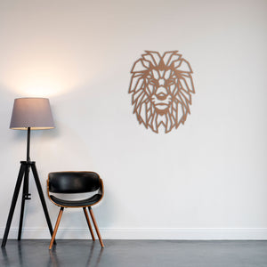 Modern Lion Art Metal Wall Decor | Stylish Animal Wall Sculpture