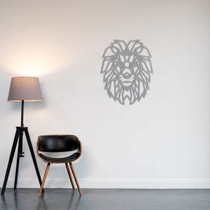 Modern Lion Art Metal Wall Decor | Stylish Animal Wall Sculpture
