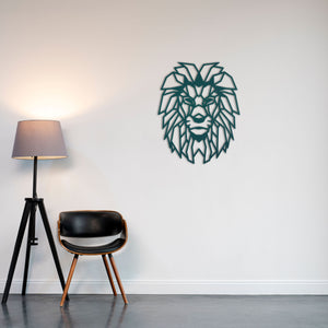 Modern Lion Art Metal Wall Decor | Stylish Animal Wall Sculpture