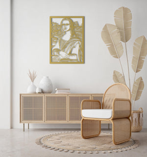Mona Lisa Metal Wall Art | Renaissance Decorative Sculpture