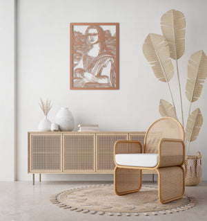 Mona Lisa Metal Wall Art | Renaissance Decorative Sculpture