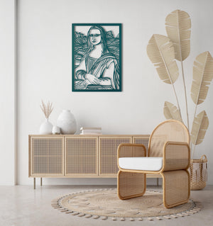 Mona Lisa Metal Wall Art | Renaissance Decorative Sculpture