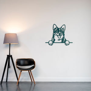 Happy Dog Metal Wall Art | Decorative Pet Lover Wall Sculpture Decor