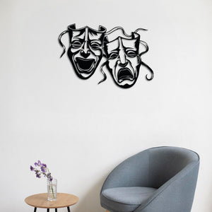 Mask of Art Metal Wall Decor | Abstract Decorative Wall Sculpture