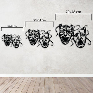 Mask of Art Metal Wall Decor | Abstract Decorative Wall Sculpture