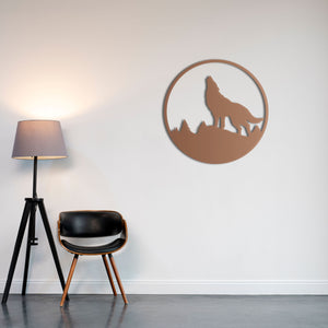 Wolf Symbol Metal Wall Art | Patriotic Decorative Sculpture