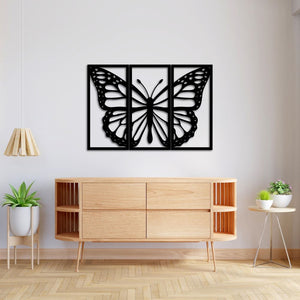 Monarch Elegance 3-Piece Butterfly Metal Wall Art | Wall Sculpture