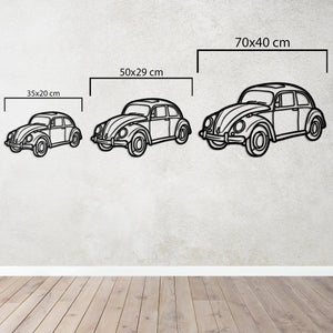 Volkswagen Beetle –  Araba Metal Duvar Dekoru Laser Artique