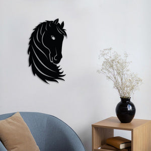 Noble Gaze Horse Metal Wall Art | Decorative Animal Wall Sculpture