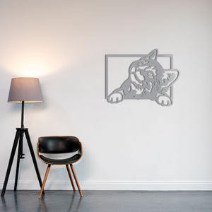 Playful Cat Metal Wall Art | Decorative Pet Lover Wall Sculpture
