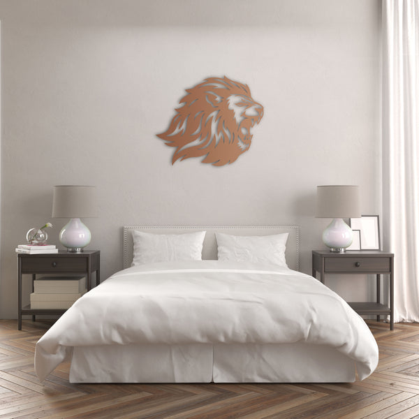 Symbol of Nobility Lion Metal Wall Art | Majestic Wall Sculpture Decor