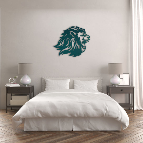 Symbol of Nobility Lion Metal Wall Art | Majestic Wall Sculpture Decor