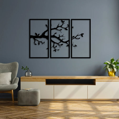 Branches of serenity metal wall art decor ideal for peaceful bedrooms