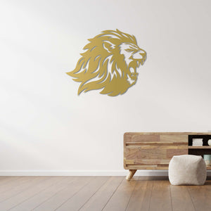 Symbol of Nobility Lion Metal Wall Art | Majestic Wall Sculpture Decor