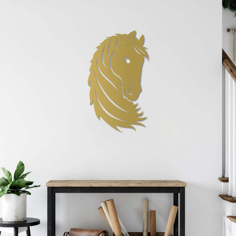 Noble Gaze Horse Metal Wall Art | Decorative Animal Wall Sculpture