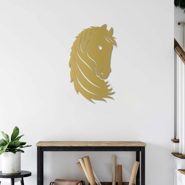 Noble Gaze Horse Metal Wall Art | Decorative Animal Wall Sculpture