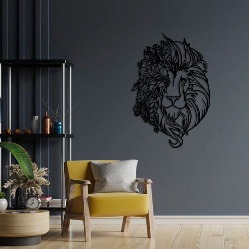 Spirit of the Lion Metal Wall Art | Majestic Animal Wall Sculpture