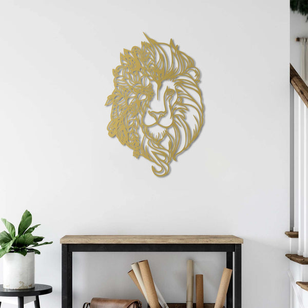 Spirit of the Lion Metal Wall Art | Majestic Animal Wall Sculpture