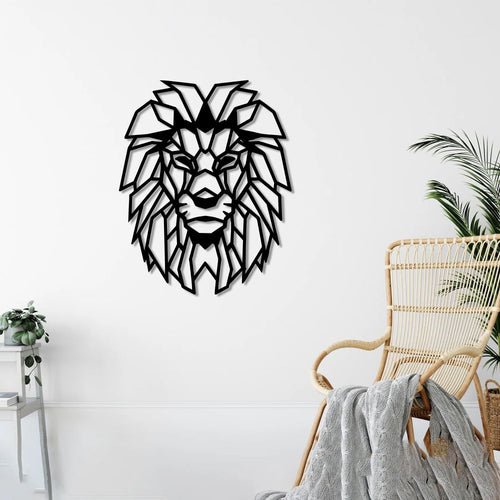Modern Lion Art Metal Wall Decor | Stylish Animal Wall Sculpture