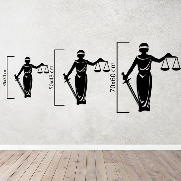 Balance of Justice Metal Wall Art | Elegant Legal Sculpture Decor