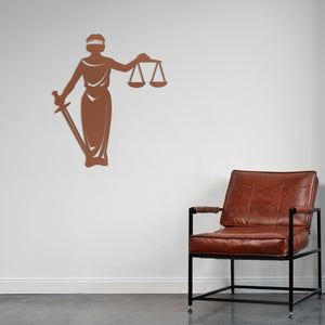Balance of Justice Metal Wall Art | Elegant Legal Sculpture Decor