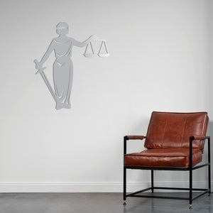 Balance of Justice Metal Wall Art | Elegant Legal Sculpture Decor