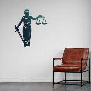 Balance of Justice Metal Wall Art | Elegant Legal Sculpture Decor