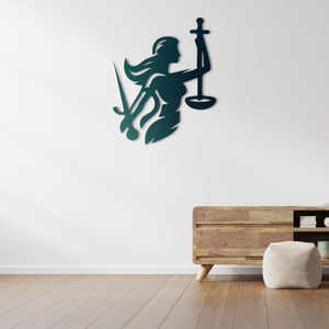 Power of Justice Metal Wall Art | Decorative Legal Sculpture