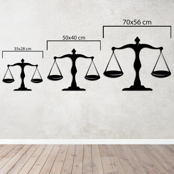 Scales of Justice Metal Wall Art | Elegant Decorative Sculpture