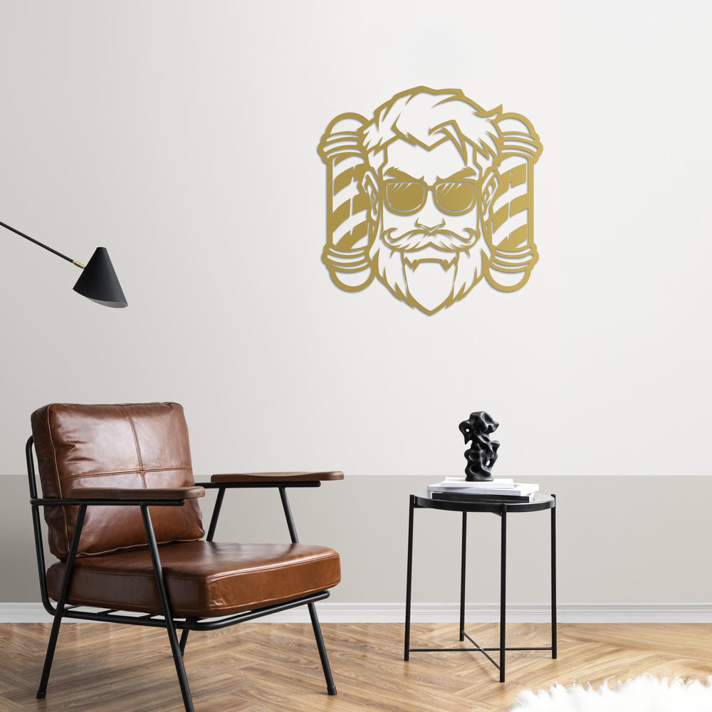 Sharp Style Barber Metal Wall Art | Barbershop Decorative Decor