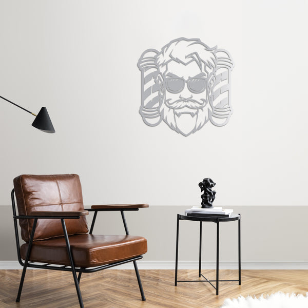 Sharp Style Barber Metal Wall Art | Barbershop Decorative Decor
