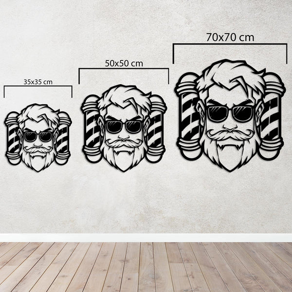 Sharp Style Barber Metal Wall Art | Barbershop Decorative Decor
