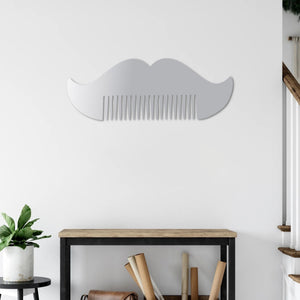 Comb Mustache Metal Wall Art | Barbershop Decorative Sculpture