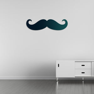 Classic Mustache Metal Wall Art | Vintage Barbershop Decor