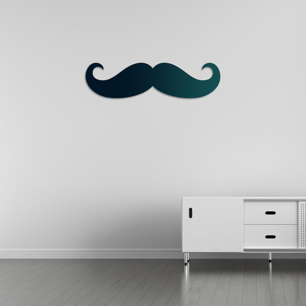 Classic Mustache Metal Wall Art | Vintage Barbershop Decor