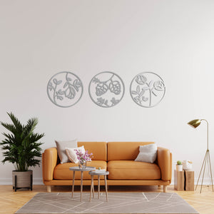 Elegant botanical leaf metal wall decor for contemporary living rooms