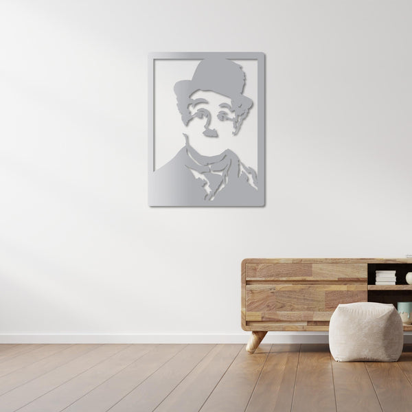 Unique Chaplin portrait wall decor ideal for film enthusiasts