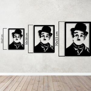 Detailed Charlie Chaplin decorative metal wall sculpture gift