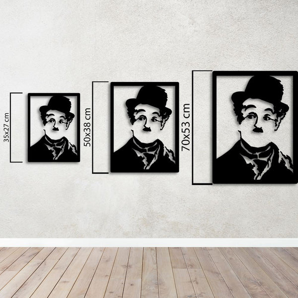 Detailed Charlie Chaplin decorative metal wall sculpture gift