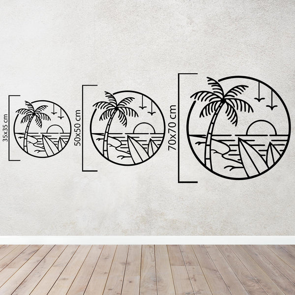 Tropical Serenity Metal Wall Art | Decorative Leaf Wall Sculpture