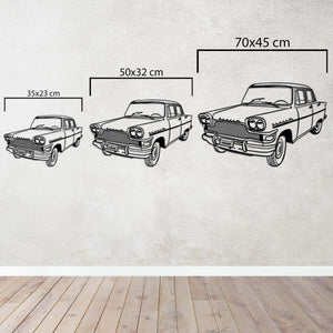 Devrim Car Metal Wall Art | Classic Turkish Automobile Sculpture Decor