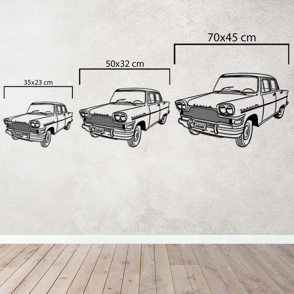 Devrim Car Metal Wall Art | Classic Turkish Automobile Sculpture Decor