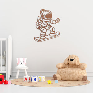 Skateboarding in Space Metal Wall Art | Cosmic Decor Sculpture