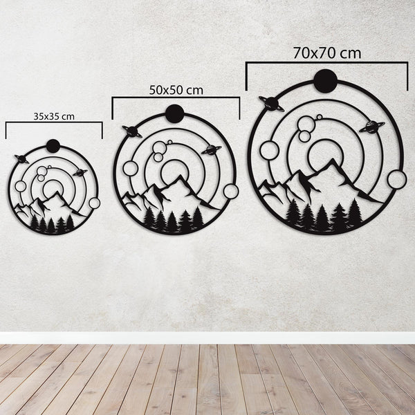 Among the Planets Metal Wall Art | Cosmic Decorative Sculpture