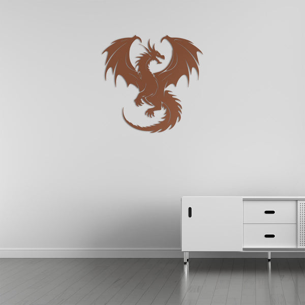 Dragon Rise Metal Wall Art | Unique Decorative Wall Sculpture