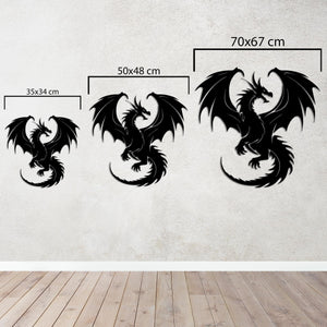 Dragon Rise Metal Wall Art | Unique Decorative Wall Sculpture