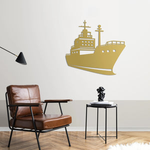 Kargo Gemisi Metal Duvar Dekoru Laser Artique