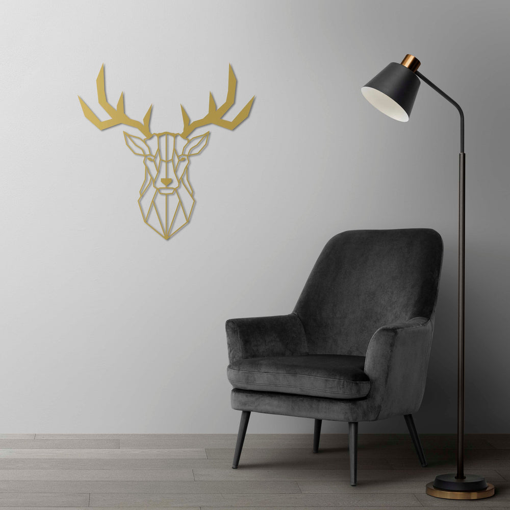 Deer Metal Wall Art | Decorative Wildlife Animal Wall Sculpture Decor