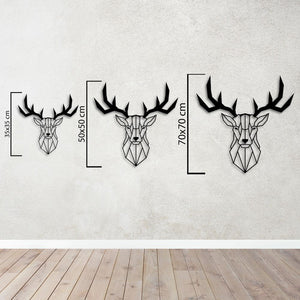 Deer Metal Wall Art | Decorative Wildlife Animal Wall Sculpture Decor