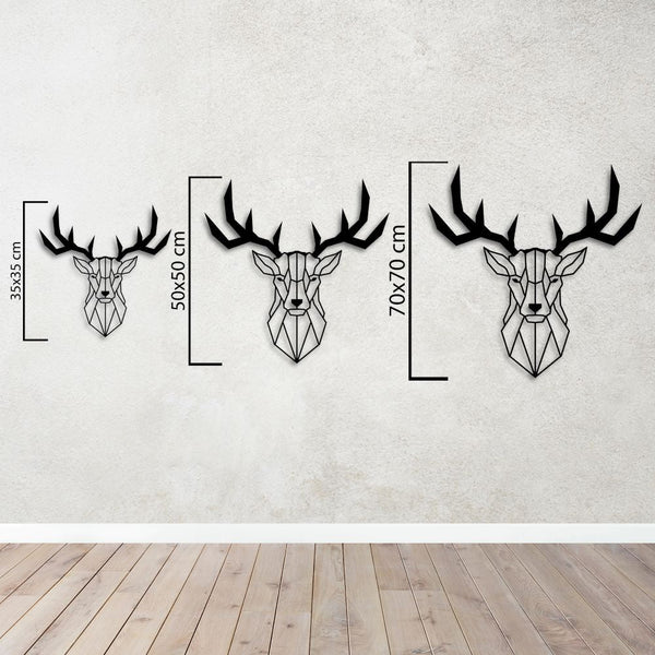 Deer Metal Wall Art | Decorative Wildlife Animal Wall Sculpture Decor